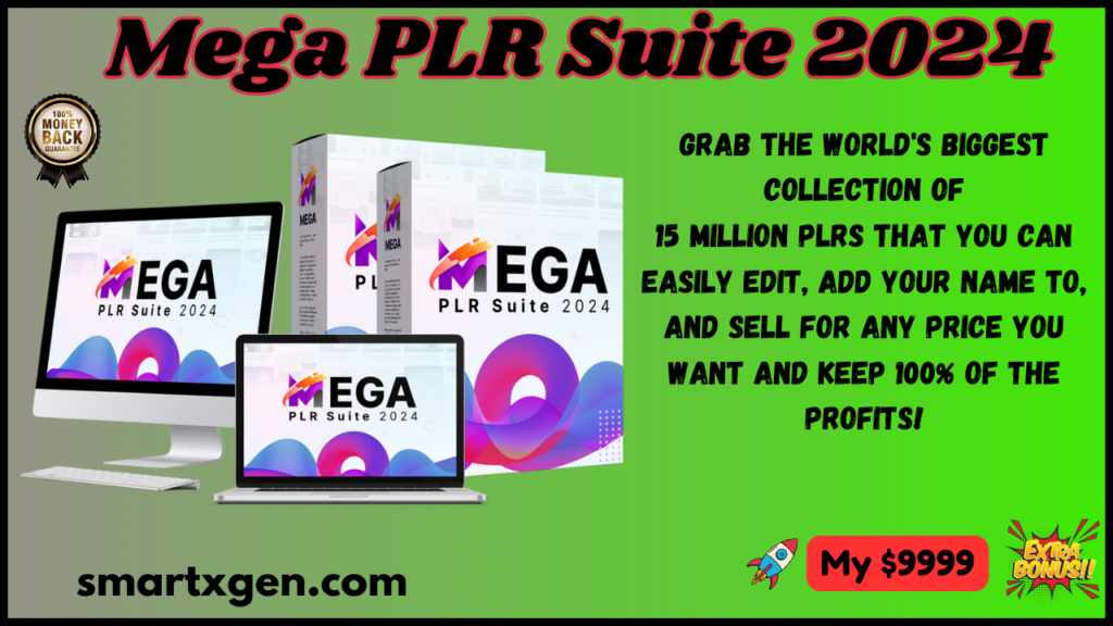 Mega PLR Suite 2024: 15 Million Red Hot PLRs with Dashboard